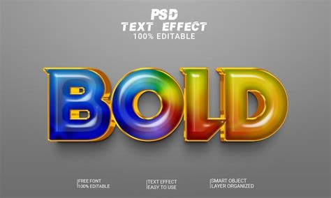 Efecto De Estilo De Texto Editable D En Negrita Archivo Psd Premium