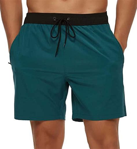 Tyhengta Mens Swim Trunks Quick Dry Beach Shorts With Zipper Pockets