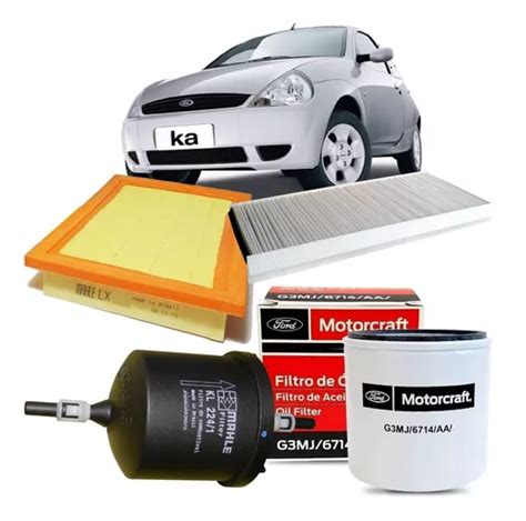 Kit Filtros Ar Oleo Combustivel Cabine Ford Ka