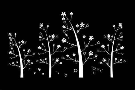 black white flower silhouette 4462534 Vector Art at Vecteezy