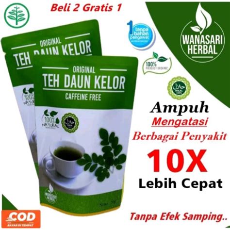 Jual Teh Daun Kelor Teh Herbal Alami 100 Original Premium Jamu Ampuh