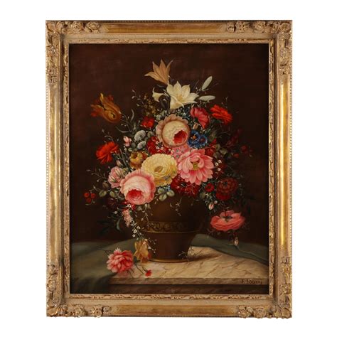 F Stevens A Dutch Style Floral Still Life Mid 20th Century MutualArt