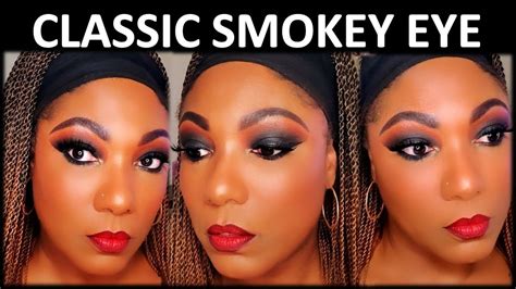 Classic Smokey Eye And Red Lip Youtube