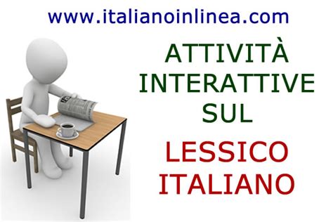 Indice Delle Attivit Interattive Sul Lessico Italiano