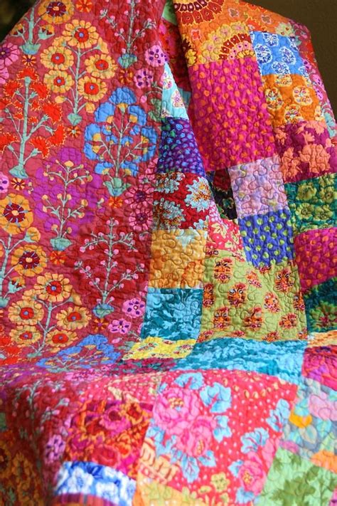 Kaffe Fassett Handmade Reversible Throw Quilt By Piecesofpine