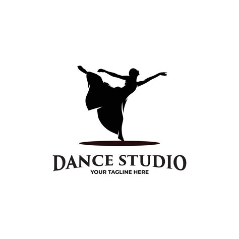 Silhouette of dance studio logo design 17762667 Vector Art at Vecteezy