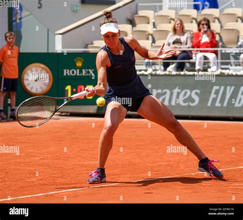 Professional Tennis Player Veronika Kudermetova Of Russia In Action