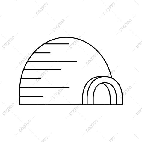 Igloo Outline Clipart Transparent PNG Hd Arctic Igloo Icon Outline