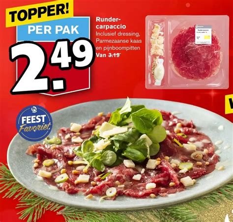 Rundercarpaccio Aanbieding Bij Hoogvliet