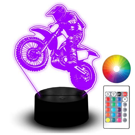 Lampka Nocna Led Statuetka Rgb D Grawer Motocross Cross Enduro Motor