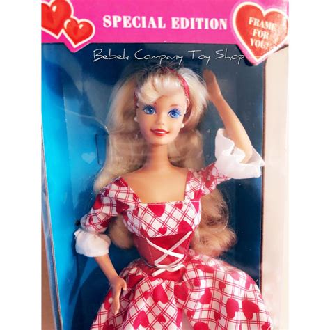 Mattel 1995 Valentine sweetheart Barbie 絕版 古董 芭比娃娃 全新未拆 老芭比 書籍休閒與玩具