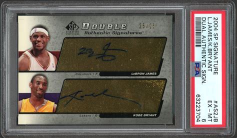 Lot Detail 2004 SP Signature AS2JB LeBron James And Kobe Bryant Dual