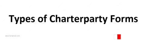 Types Of Charterparty Forms Handybulk