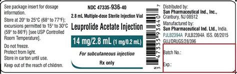 Leuprolide Fda Prescribing Information Side Effects And Uses