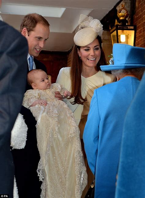 Prince George Christening Proud Mother Duchess Of Cambridge Sophisticated In Ruffled Cream Suit