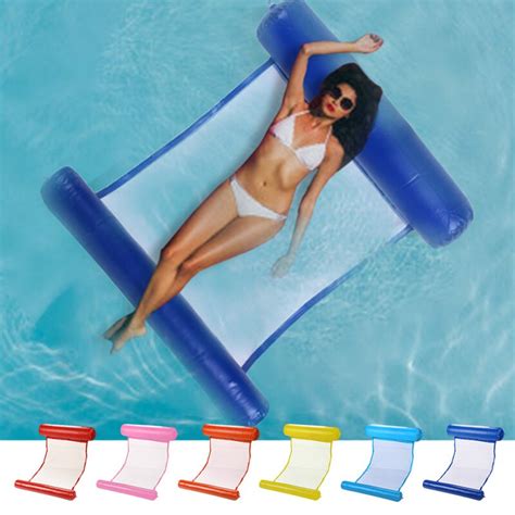 Piscina Inflable Hamaca De Agua Flotante Tumbona Flotador Cama