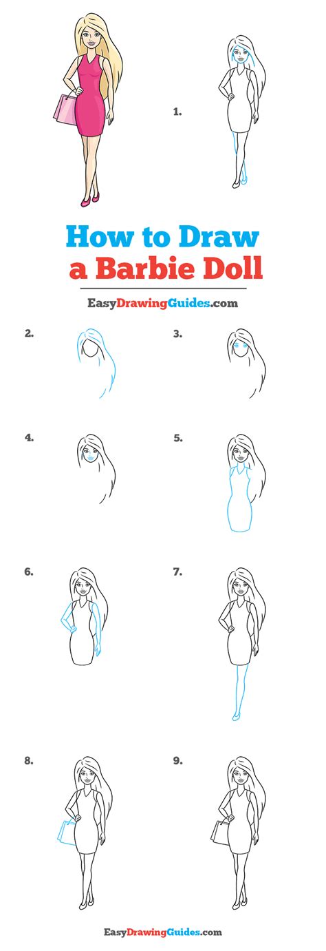 How To Draw A Barbie Step By Step Easy