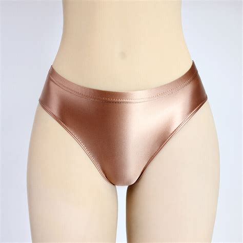 Womens Sexy Briefs Knickers Shiny Leggings Satin Glossy Opaque Gym