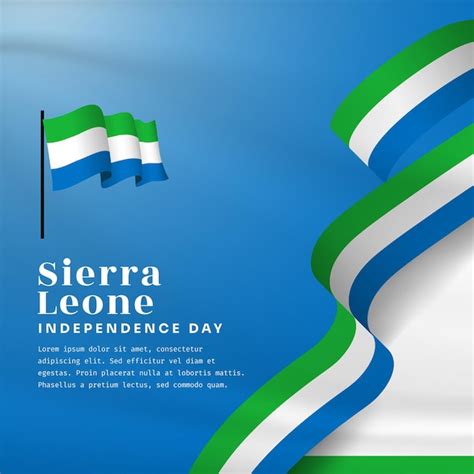 Premium Vector Square Banner Illustration Of Sierra Leone