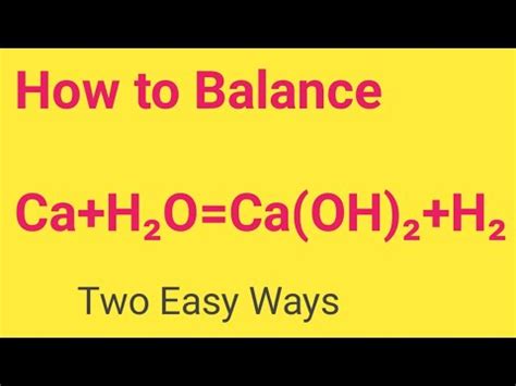 Chemical Equation For Calcium Hydroxide Dissolving In Water - Tessshebaylo