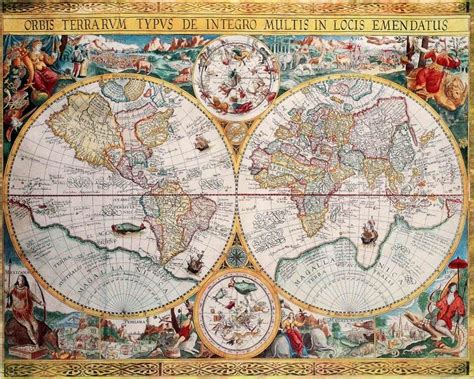 Amazon Map Of The World Orbis Terrarum By Petrus Plancius