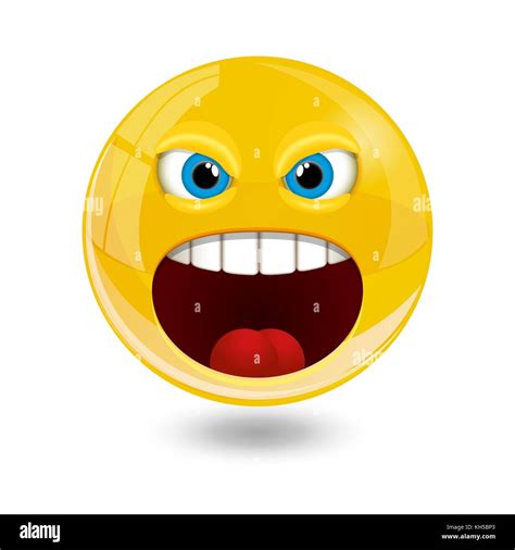 Yellow Smiley Emoticons Emoji Vector Illustration Stock Vector Image