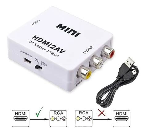 Adaptador Conversor Hdmi Para 3 Rca Audio Video Av Tv Tubo MercadoLivre