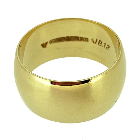 9ct Yellow Gold Wide Wedding Band K Bassam Jewellers