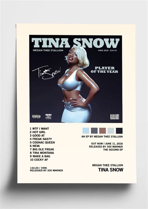 Megan Thee Stallion 'Tina Snow' Album Art Tracklist Poster – The Indie ...