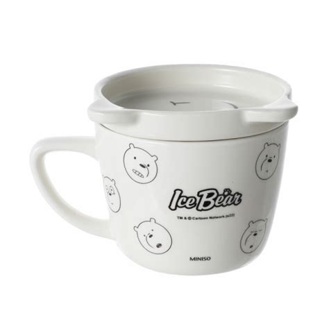 We Bare Bears Collection 5 0 Ceramic Cup With Lid 350mL Ice Bear