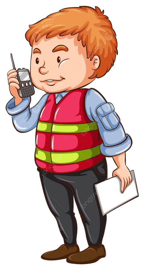 Security Person Cartoon Occupation Vector, Person Clipart, Cartoon Clipart, Security Clipart PNG ...