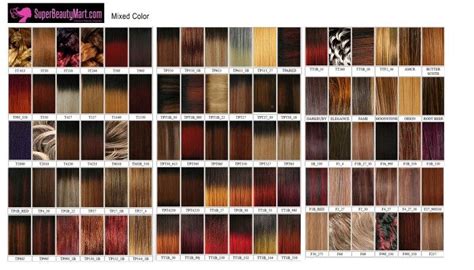 Weave Hair Color Chart