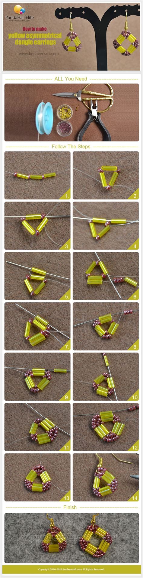 Beebeecraft Tutorials On How To Make Colorful Dangleearrings With