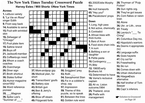 Washington Post Daily Crosswords - Free Printable Crosswords