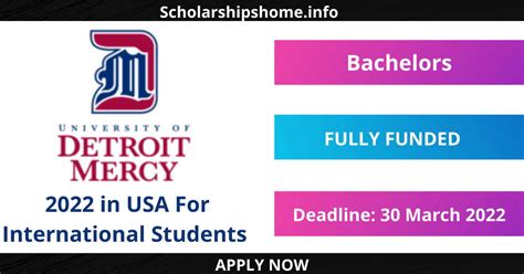 University Of Detroit Mercy Scholarships 2022 In Usa