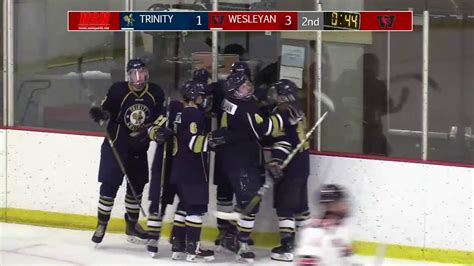 Trinity College Bantams At Wesleyan University Cardinals Mens Ice