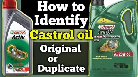 Castrol Original Or Fake How To Know Castrol Engine Oil Fake Or