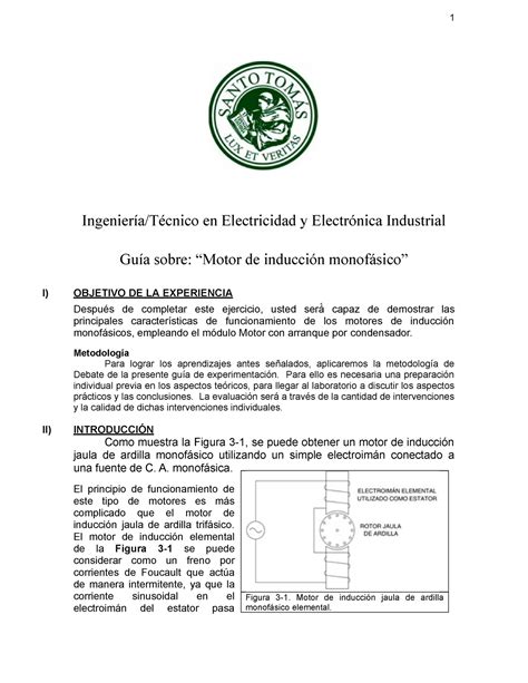 U Motor Monof Sico Ingenier A T Cnico En Electricidad Y