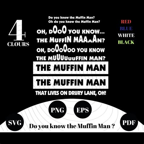 The Muffin Man Black Svg Do You Know The Muffin Man Svg Muffin Man