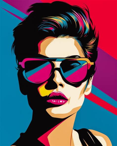 Premium Photo 80s Retro Illustration Of A Woman In Vibrant Colors