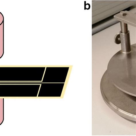 Arrangement of the sensor and samples in the TPS test (a), and a pair ...