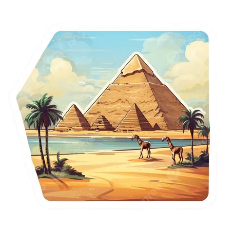 Beautiful Pyramids Of Giza Egypt Sticker Pyramids Sticker Wonders