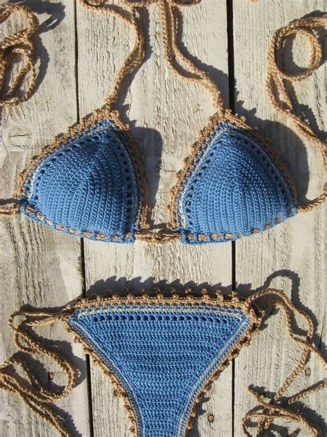 Bikini de ganchillo en periwinkle tan nude etsy españa Artofit