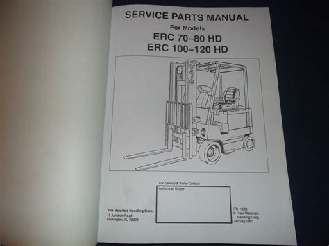 Yale Erc Hd Forklift Lift Truck Parts Manual Book Itd