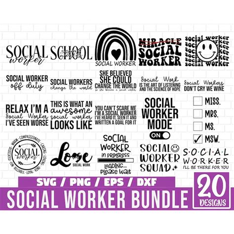 Social Worker Svg Bundle Social Work Svg Social Worker Lif Inspire