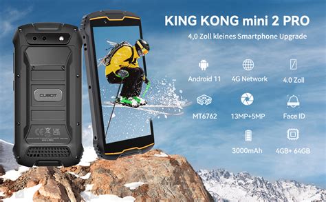 CUBOT King Kong Mini 2 Pro Pequeño Teléfono Celular, 4,0'' Resistente ...