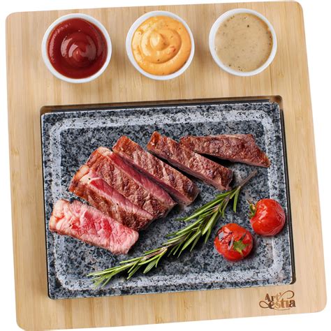 Snapklik Artestia Cooking Stones For Steak Indoor Grill Sizzling Hot Stone Set Steak