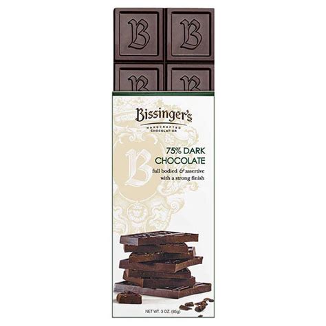 Bissingers 75 Dark Chocolate Bar 3oz Sweets And Geeks