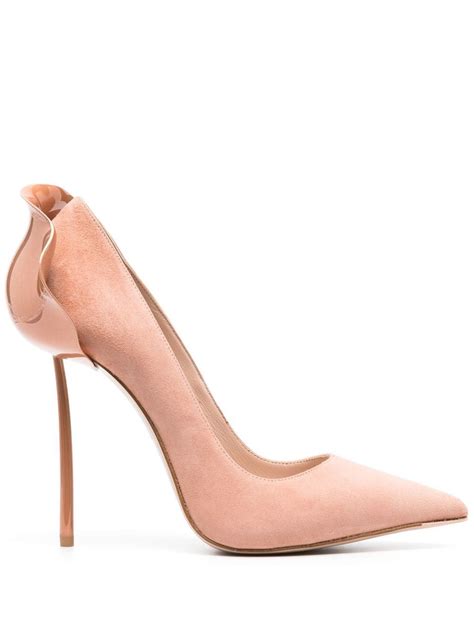 Le Silla Petalo Mm Suede Pumps Neutrals Farfetch