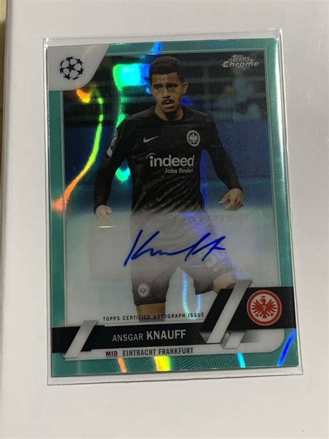 Yahoo オークション Ansgar Knauff 2022 23 Topps Chrome UEFA Aqua